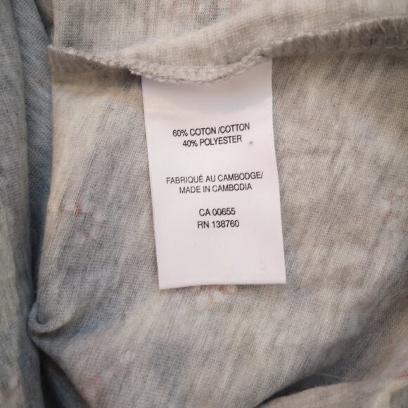 Reitmans Ladies V-neck 1/4 Button Closure Sleep Shirt - Picture 5 of 9